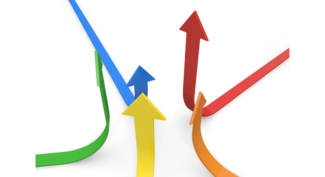 5色｜矢印｜上向き - イラスト / 3Dレンダリング / 無料 / ダウンロード / 写真 / 3DCG