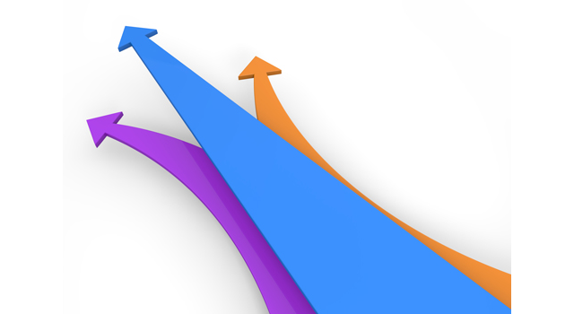 ビジネスライン/矢印/ブルー - イラスト / 3Dレンダリング / 無料 / ダウンロード / 写真 / 3DCG