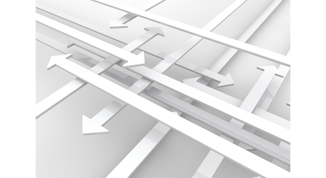 無数のライン/矢印/ホワイト - イラスト / 3Dレンダリング / 無料 / ダウンロード / 写真 / 3DCG