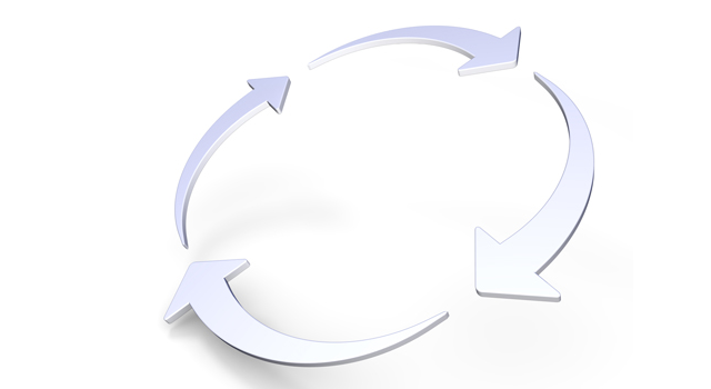 シルバー/サイクル/矢印 - イラスト / 3Dレンダリング / 無料 / ダウンロード / 写真 / 3DCG