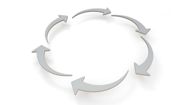 6個の矢印｜円状｜丸く - イラスト / 3Dレンダリング / 無料 / ダウンロード / 写真 / 3DCG