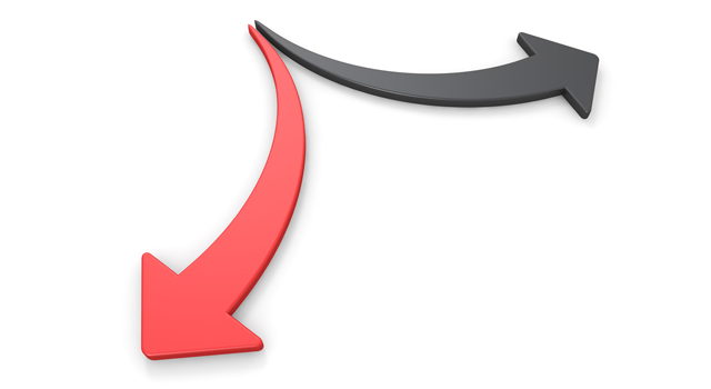 反対方向に｜矢印｜黒と赤 - イラスト / 3Dレンダリング / 無料 / ダウンロード / 写真 / 3DCG