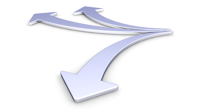 3方向｜グラデーション｜矢印 - イラスト / 3Dレンダリング / 無料 / ダウンロード / 写真 / 3DCG