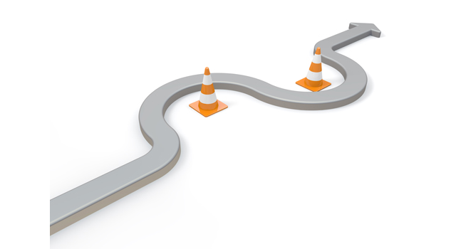 迂回｜通行止め｜回り道 - イラスト / 3Dレンダリング / 無料 / ダウンロード / 写真 / 3DCG