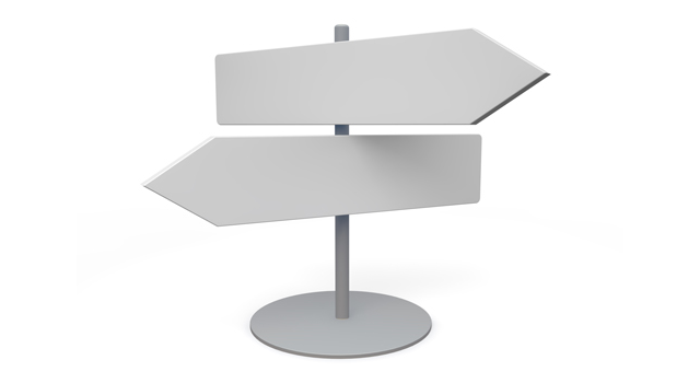 看板/反対方向/矢印 - イラスト / 3Dレンダリング / 無料 / ダウンロード / 写真 / 3DCG