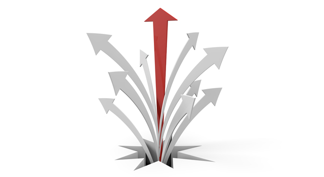 地面から飛び出る矢印｜赤色｜割れる - イラスト / 3Dレンダリング / 無料 / ダウンロード / 写真 / 3DCG
