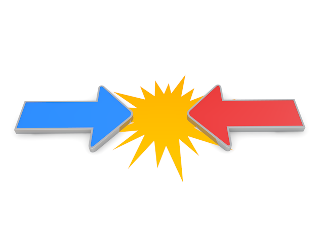 激突｜対立｜矢印 - イラスト / 3Dレンダリング / 無料 / ダウンロード / 写真 / 3DCG