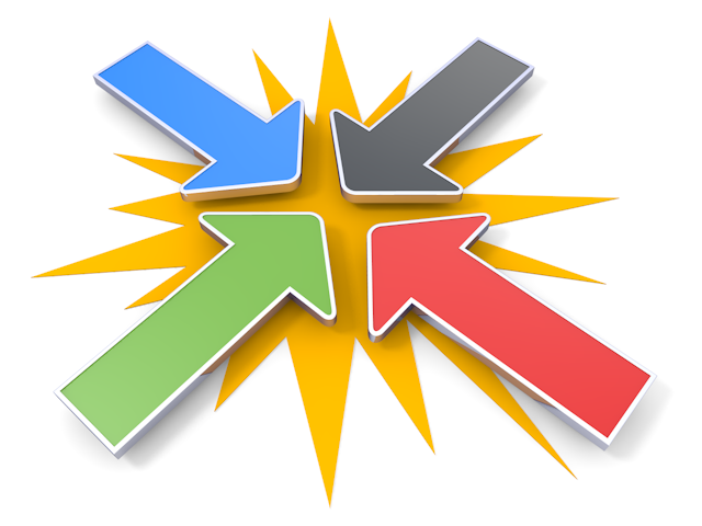 意見｜激突｜矢印 - イラスト / 3Dレンダリング / 無料 / ダウンロード / 写真 / 3DCG