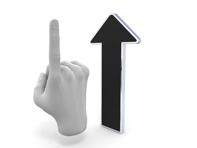 上に行け｜指示｜矢印 - イラスト / 3Dレンダリング / 無料 / ダウンロード / 写真 / 3DCG