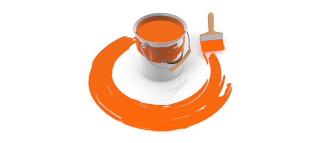 オレンジ色ペンキ - イラスト / 3Dレンダリング / 無料 / ダウンロード / 写真 / 3DCG