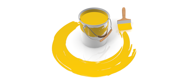 黄色ペンキ - イラスト / 3Dレンダリング / 無料 / ダウンロード / 写真 / 3DCG