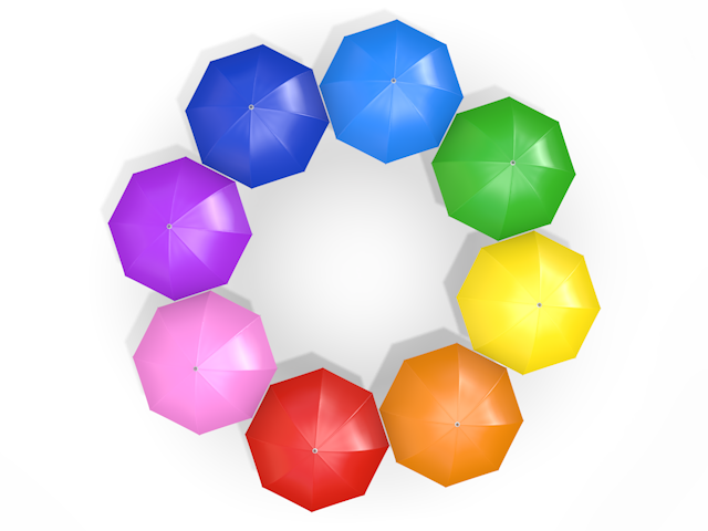 レイン｜傘 - イラスト / 3Dレンダリング / 無料 / ダウンロード / 写真 / 3DCG