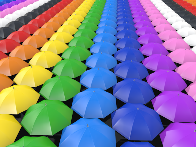 大量｜傘 - イラスト / 3Dレンダリング / 無料 / ダウンロード / 写真 / 3DCG