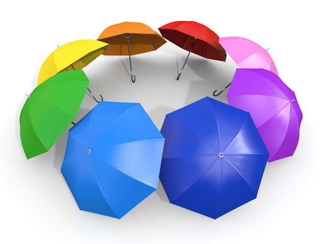傘｜並べる - イラスト / 3Dレンダリング / 無料 / ダウンロード / 写真 / 3DCG