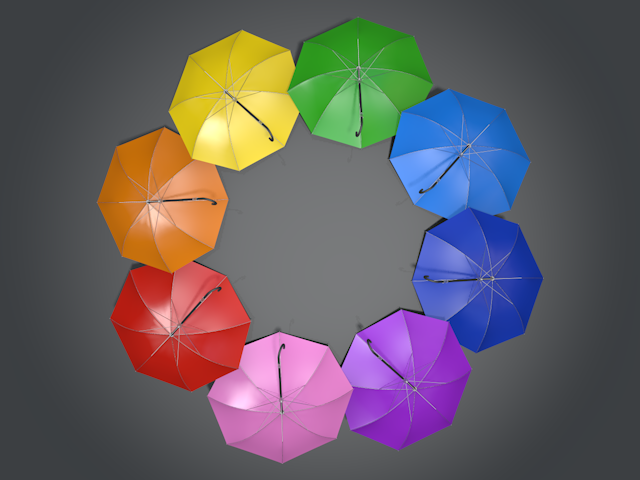 傘｜サイクル - イラスト / 3Dレンダリング / 無料 / ダウンロード / 写真 / 3DCG