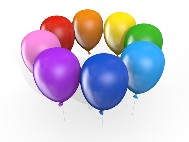 風船 - イラスト / 3Dレンダリング / 無料 / ダウンロード / 写真 / 3DCG