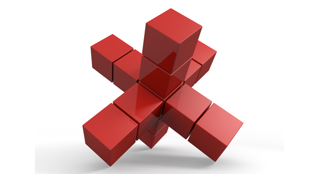 赤色｜立方体｜並ぶ - イラスト / 3Dレンダリング / 無料 / ダウンロード / 写真 / 3DCG