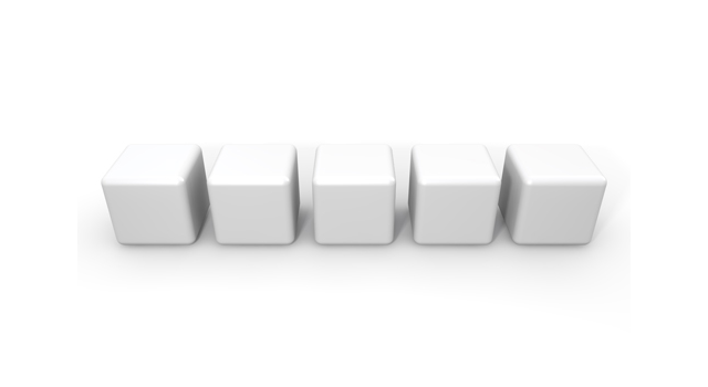 白｜立方体｜並ぶ - イラスト / 3Dレンダリング / 無料 / ダウンロード / 写真 / 3DCG