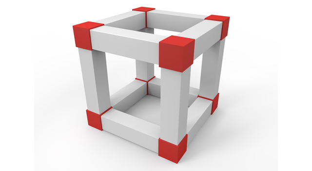 赤｜白｜立方体 - イラスト / 3Dレンダリング / 無料 / ダウンロード / 写真 / 3DCG