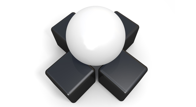 球体｜白色｜ブロック - イラスト / 3Dレンダリング / 無料 / ダウンロード / 写真 / 3DCG