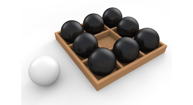 黒玉｜白玉 - イラスト / 3Dレンダリング / 無料 / ダウンロード / 写真 / 3DCG