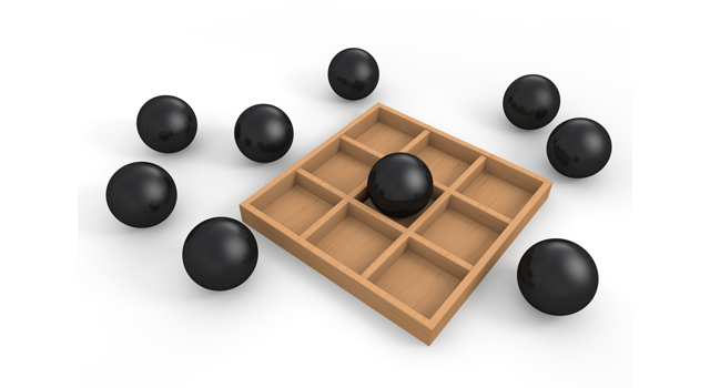 バラバラ｜黒｜球体 - イラスト / 3Dレンダリング / 無料 / ダウンロード / 写真 / 3DCG