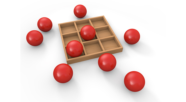 赤玉｜マス目｜置く - イラスト / 3Dレンダリング / 無料 / ダウンロード / 写真 / 3DCG