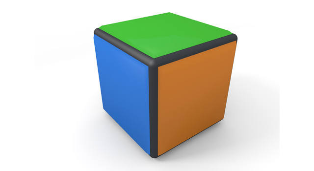 ブルー｜グリーン｜オレンジ｜立方体 - イラスト / 3Dレンダリング / 無料 / ダウンロード / 写真 / 3DCG