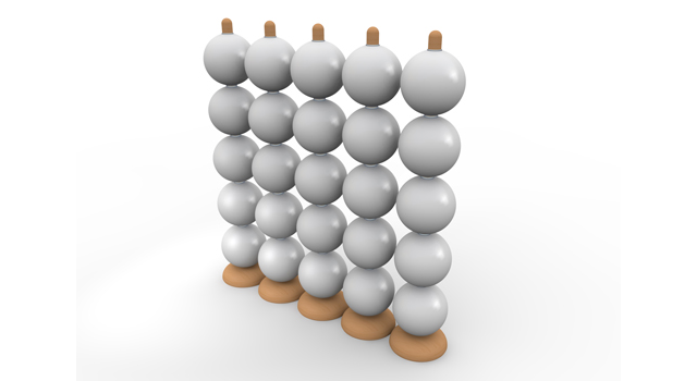 並ぶ｜球体｜白 - イラスト / 3Dレンダリング / 無料 / ダウンロード / 写真 / 3DCG