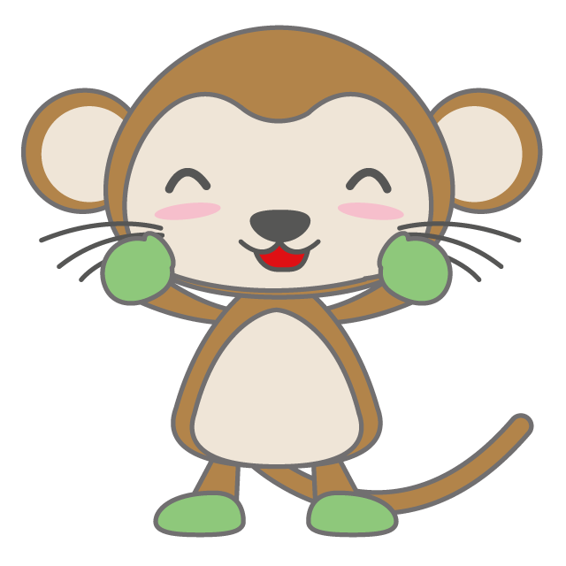 猿 - 人 / 手描き / 漫画 / アニメ / イラスト / クリップアート / フリー素材