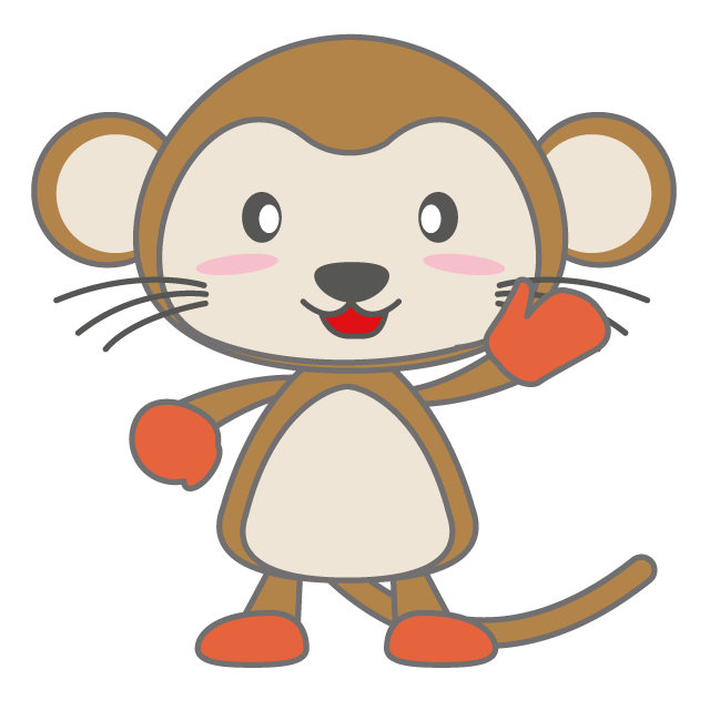 サル - 人 / 手描き / 漫画 / アニメ / イラスト / クリップアート / フリー素材