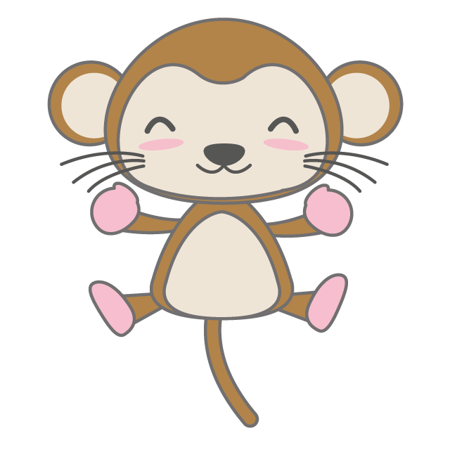 猿 - 人 / 手描き / 漫画 / アニメ / イラスト / クリップアート / フリー素材