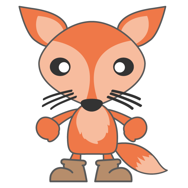 狐 - 人 / 手描き / 漫画 / アニメ / イラスト / クリップアート / フリー素材