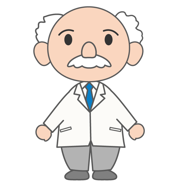博士 - 人 / 手描き / 漫画 / アニメ / イラスト / クリップアート / フリー素材