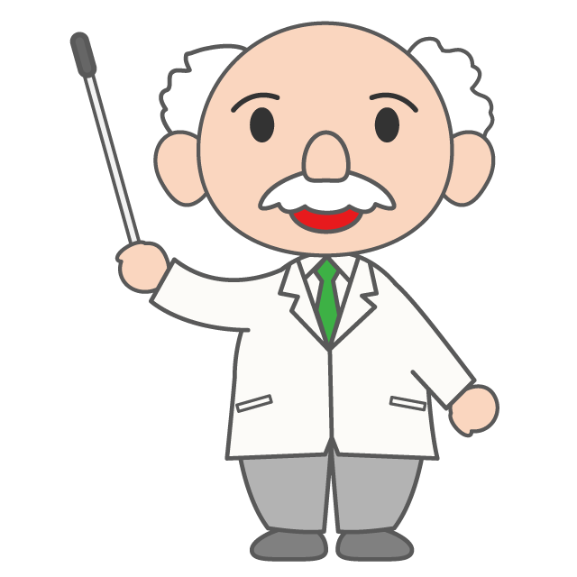 教授 - 人 / 手描き / 漫画 / アニメ / イラスト / クリップアート / フリー素材
