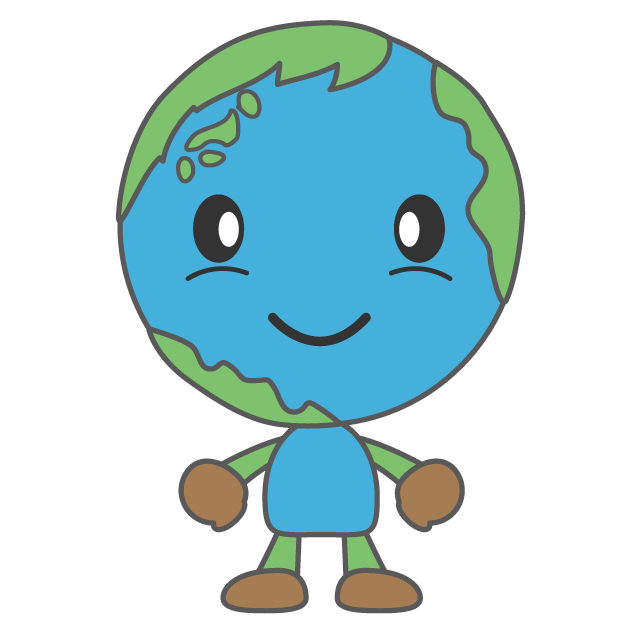 地球 - 人 / 手描き / 漫画 / アニメ / イラスト / クリップアート / フリー素材