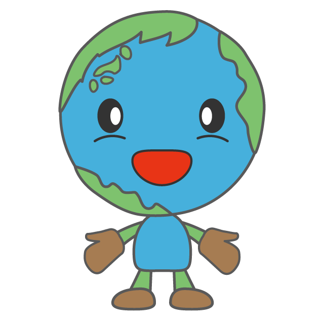 地球 - 人 / 手描き / 漫画 / アニメ / イラスト / クリップアート / フリー素材