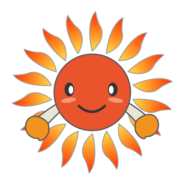 太陽 - 人 / 手描き / 漫画 / アニメ / イラスト / クリップアート / フリー素材