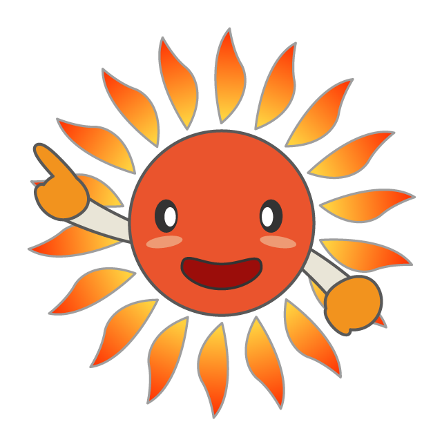 太陽 - 人 / 手描き / 漫画 / アニメ / イラスト / クリップアート / フリー素材