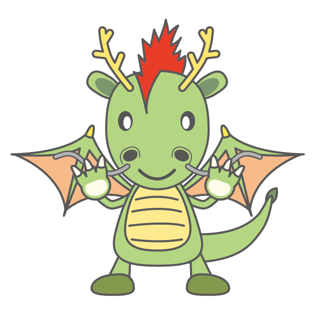 ドラゴン - 人 / 手描き / 漫画 / アニメ / イラスト / クリップアート / フリー素材