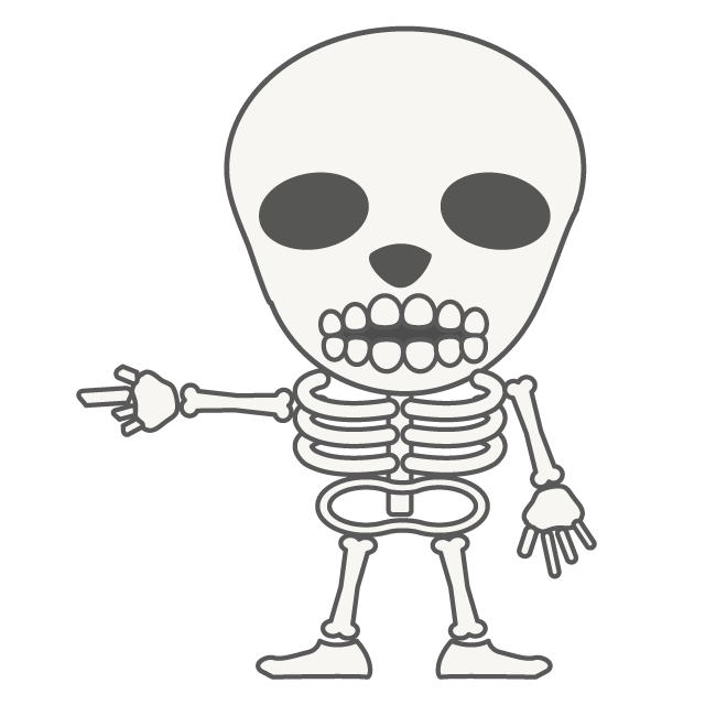 がいこつ - 人 / 手描き / 漫画 / アニメ / イラスト / クリップアート / フリー素材