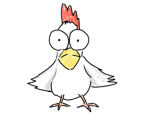 チキン | 鶏 - 人 / 手描き / 漫画 / アニメ / イラスト / クリップアート / フリー素材