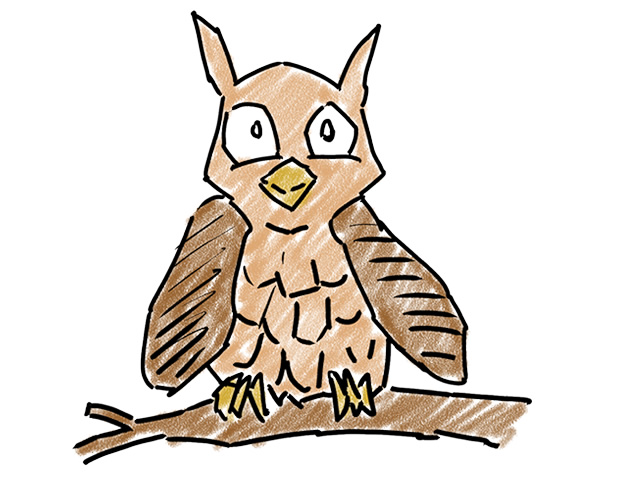 フクロウ | 梟 - 人 / 手描き / 漫画 / アニメ / イラスト / クリップアート / フリー素材