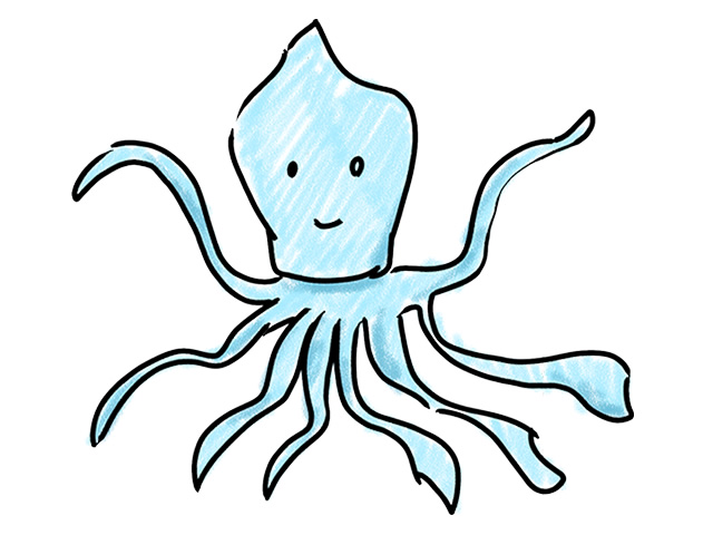 イカ - 人 / 手描き / 漫画 / アニメ / イラスト / クリップアート / フリー素材