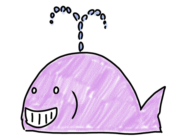 クジラ | 鯨 - 人 / 手描き / 漫画 / アニメ / イラスト / クリップアート / フリー素材