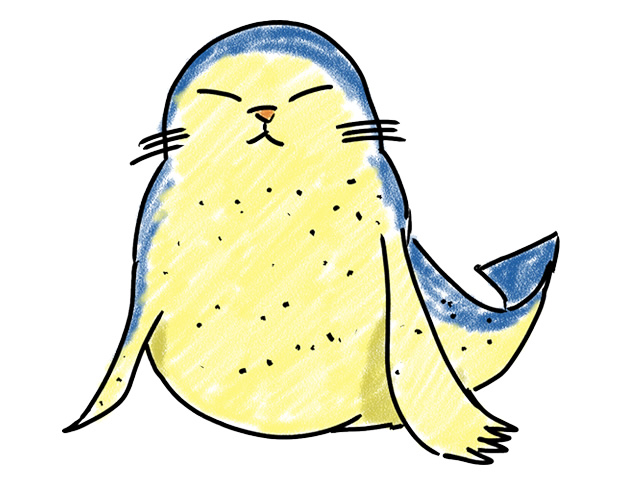 海豹 | アザラシ - 人 / 手描き / 漫画 / アニメ / イラスト / クリップアート / フリー素材