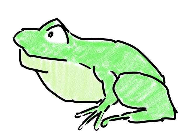 カエル | フロッグ - 人 / 手描き / 漫画 / アニメ / イラスト / クリップアート / フリー素材
