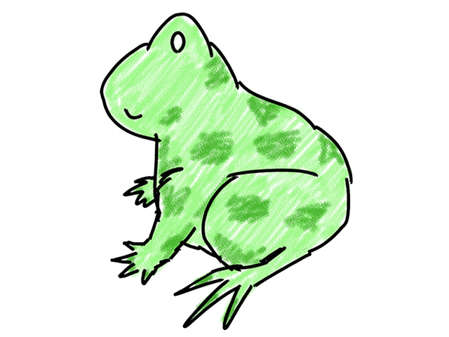 カエル | 蛙 - 人 / 手描き / 漫画 / アニメ / イラスト / クリップアート / フリー素材