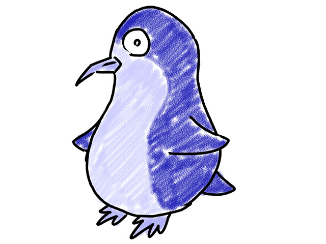 ペンギン - 人 / 手描き / 漫画 / アニメ / イラスト / クリップアート / フリー素材