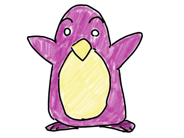 ペンギン - 人 / 手描き / 漫画 / アニメ / イラスト / クリップアート / フリー素材